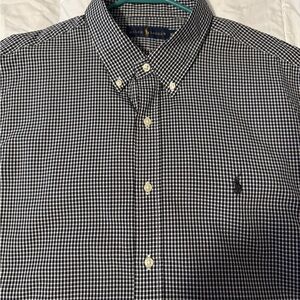 Ralph Lauren Black and White Gingham Men's Shirt